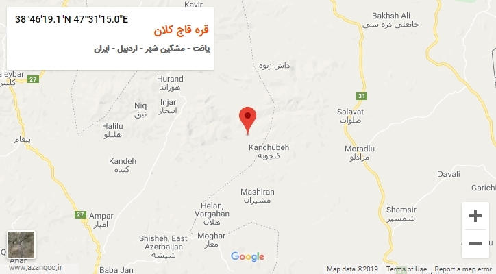 روستای قره قاج کلان بر روی نقشه