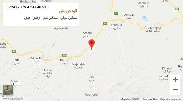 روستای قره درویش بر روی نقشه