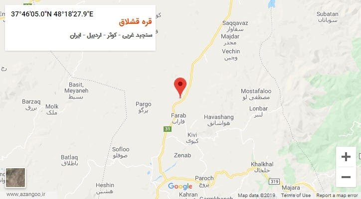 روستای قره قشلاق بر روی نقشه
