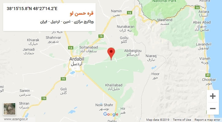 روستای قره حسن لو بر روی نقشه