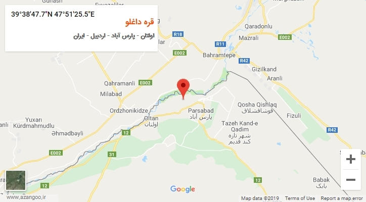 روستای قره داغلو بر روی نقشه
