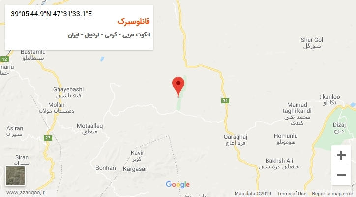 روستای قانلوسیرک بر روی نقشه