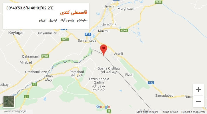 روستای قاسمعلی کندی بر روی نقشه