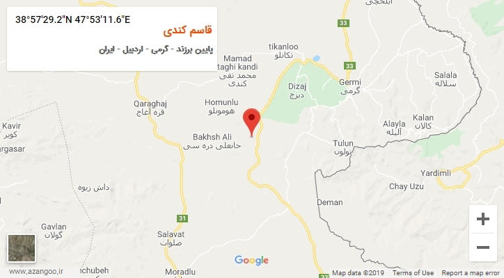 روستای قاسم کندی بر روی نقشه