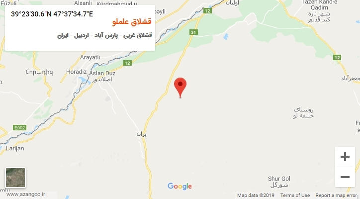 روستای قشلاق علملو بر روی نقشه