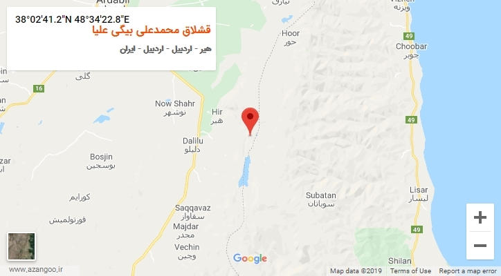 روستای قشلاق محمدعلی بیگی علیا بر روی نقشه