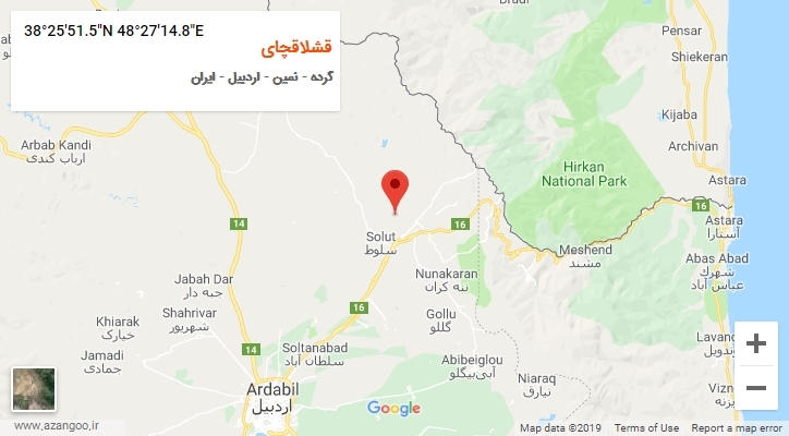 روستای قشلاقچای بر روی نقشه