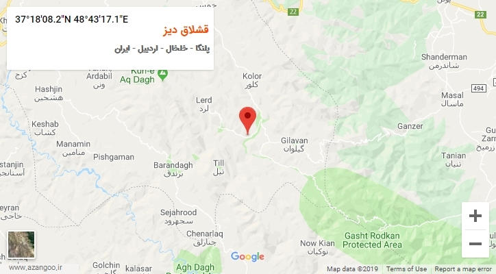روستای قشلاق دیز بر روی نقشه