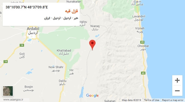 روستای قزل قیه بر روی نقشه