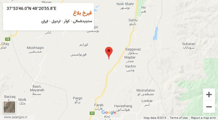 روستای قیرخ بلاغ بر روی نقشه