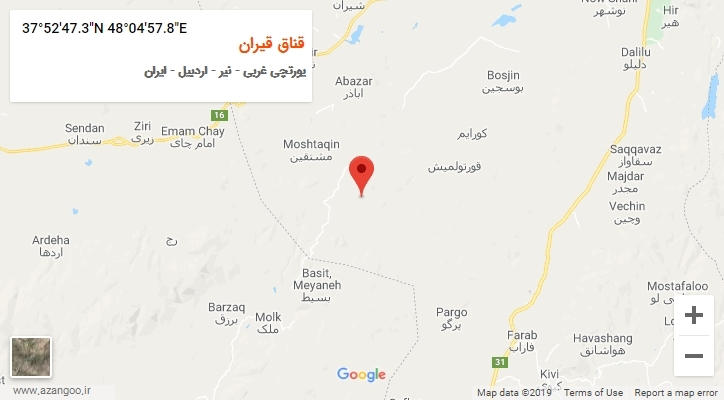 روستای قناق قیران بر روی نقشه