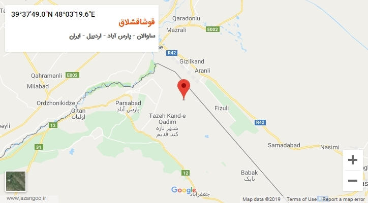 روستای قوشاقشلاق بر روی نقشه