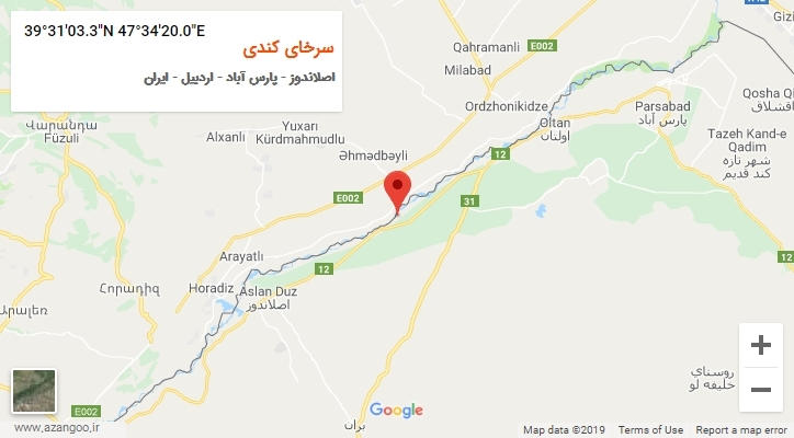 روستای سرخای کندی بر روی نقشه
