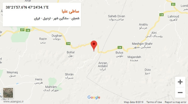 روستای ساطی علیا بر روی نقشه