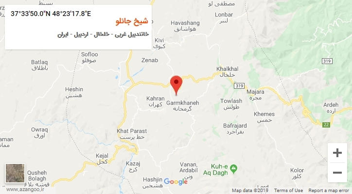 روستای شیخ جانلو بر روی نقشه