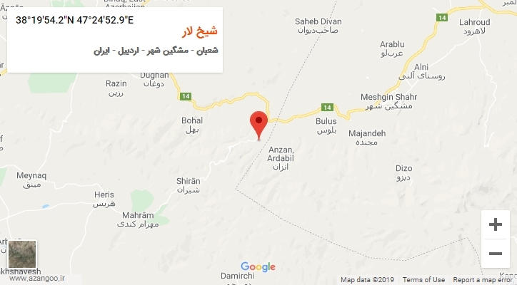 روستای شیخ لار بر روی نقشه