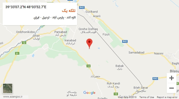 روستای تلکه یک بر روی نقشه