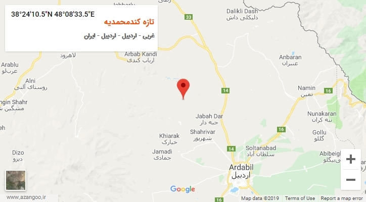 روستای تازه کندمحمدیه بر روی نقشه