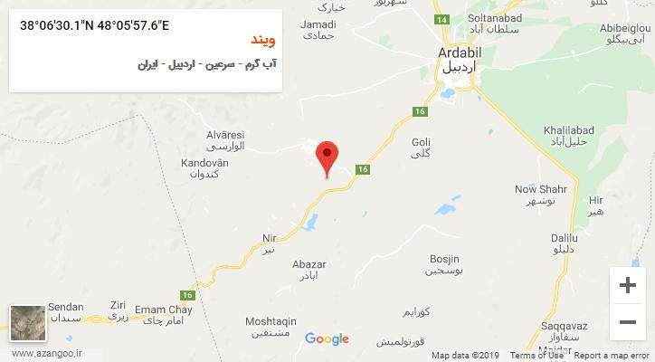 روستای ویند بر روی نقشه