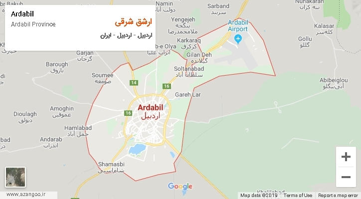 دهستان ارشق شرقی بر روی نقشه