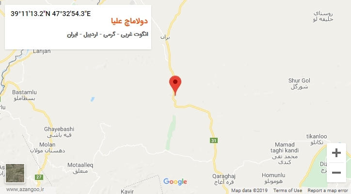 روستای دولاماچ علیا بر روی نقشه