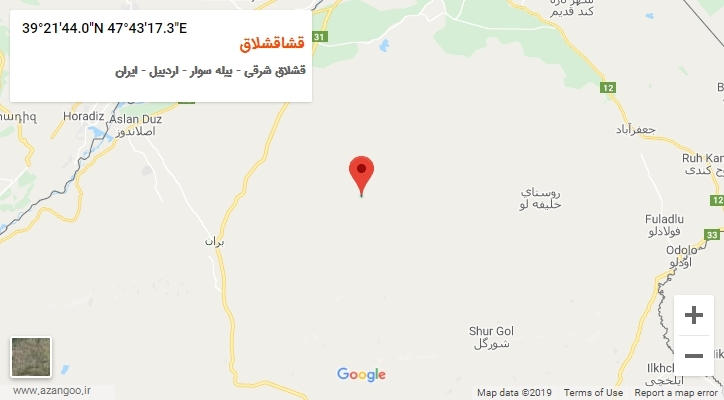 روستای قشاقشلاق بر روی نقشه