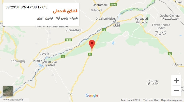 روستای قشلاق فتحعلی بر روی نقشه