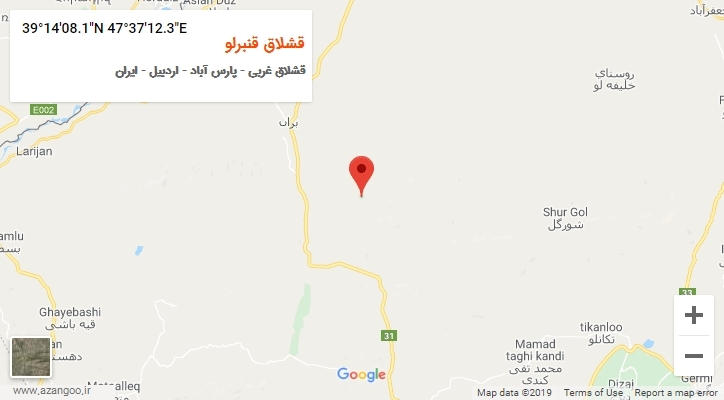روستای قشلاق قنبرلو بر روی نقشه
