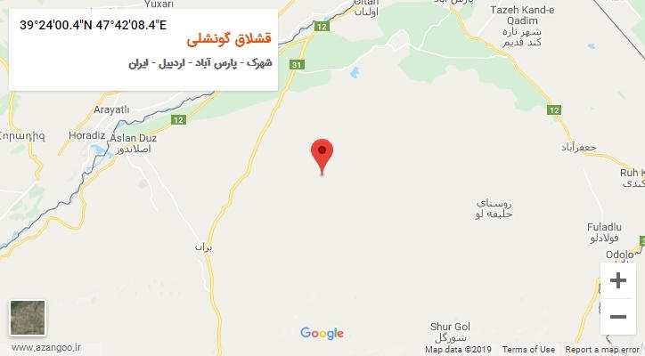 روستای قشلاق گونشلی بر روی نقشه