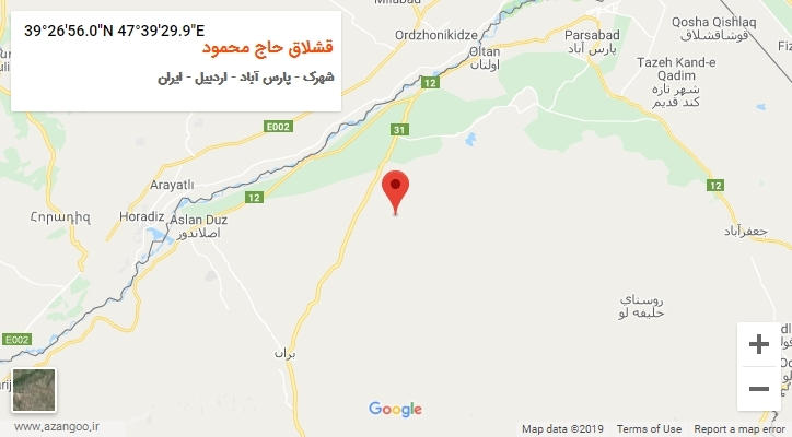 روستای قشلاق حاج محمود بر روی نقشه