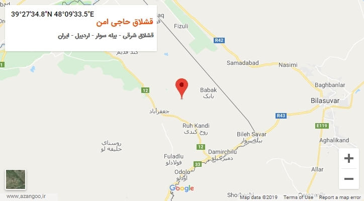 روستای قشلاق حاجی امن بر روی نقشه