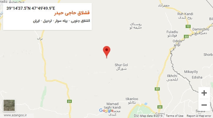 روستای قشلاق حاجی حیدر بر روی نقشه