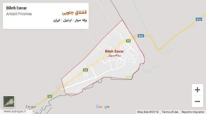 دهستان قشلاق جنوبی بر روی نقشه