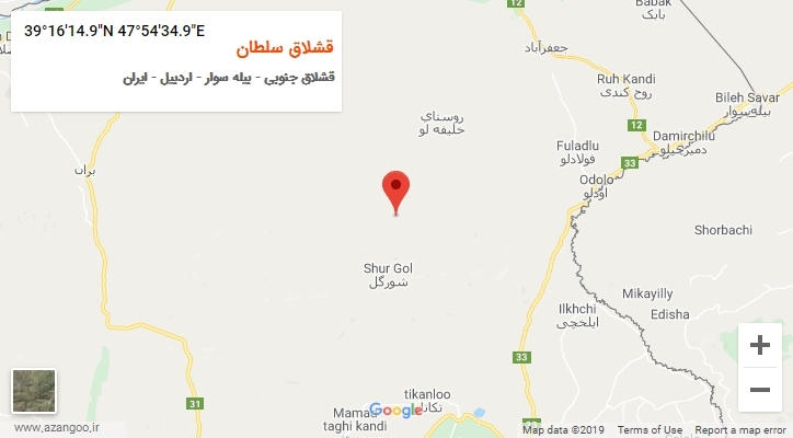 روستای قشلاق سلطان بر روی نقشه
