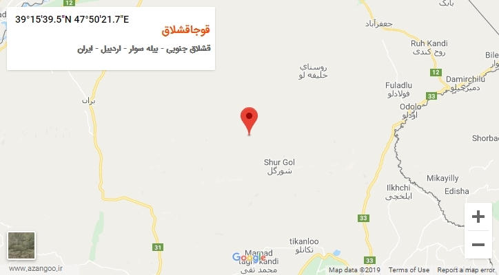 روستای قوجاقشلاق بر روی نقشه