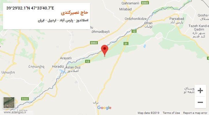 روستای حاج نصیرکندی بر روی نقشه