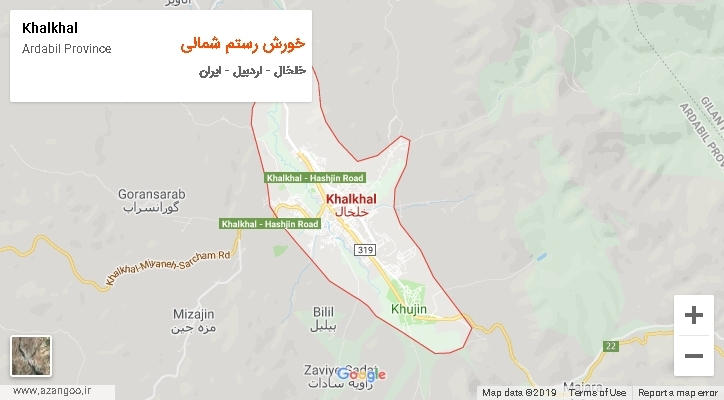 دهستان خورش رستم شمالی بر روی نقشه