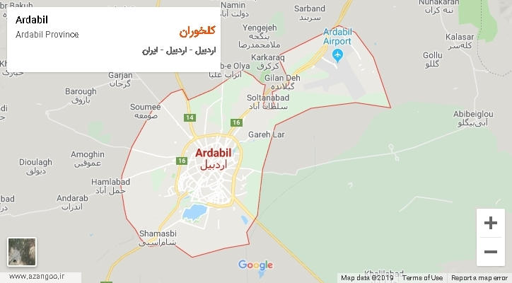 دهستان کلخوران بر روی نقشه