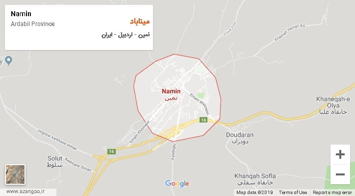 دهستان میناباد بر روی نقشه