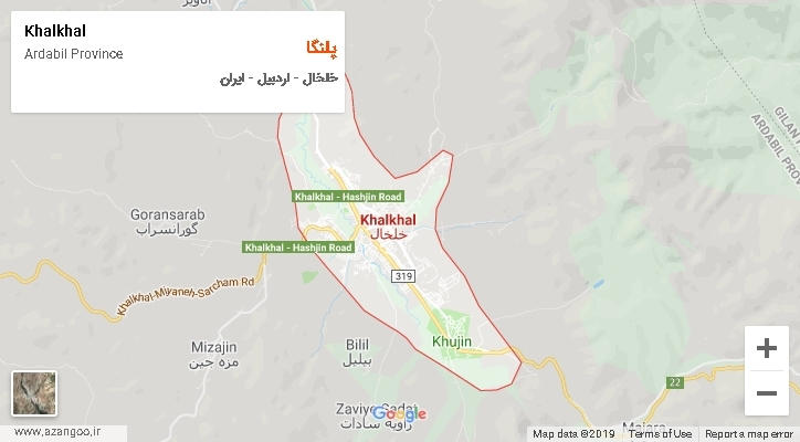 دهستان پلنگا بر روی نقشه