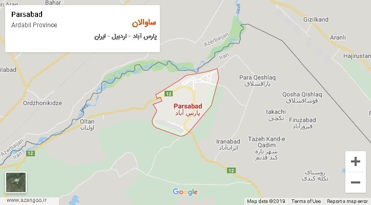 دهستان ساوالان بر روی نقشه