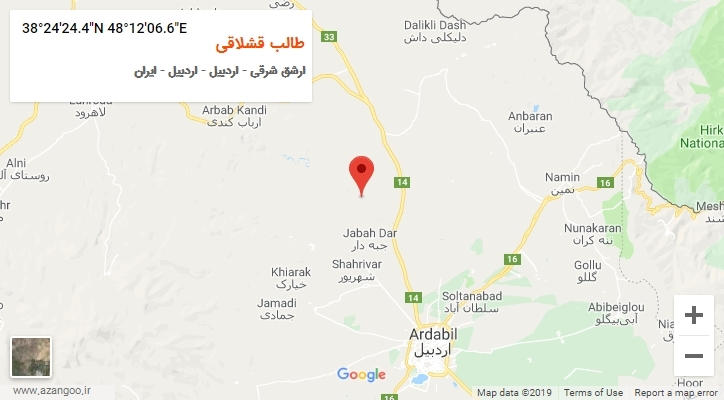 روستای طالب قشلاقی بر روی نقشه