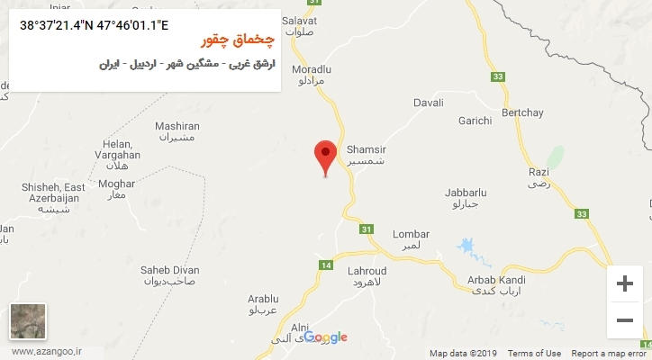 روستای چخماق چقور بر روی نقشه