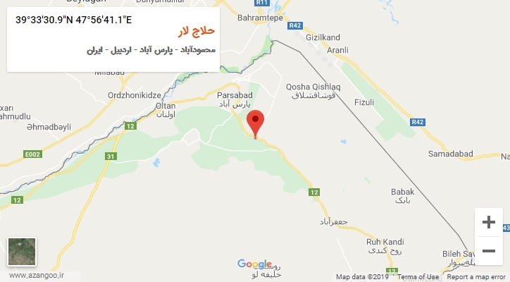 روستای حلاج لار بر روی نقشه