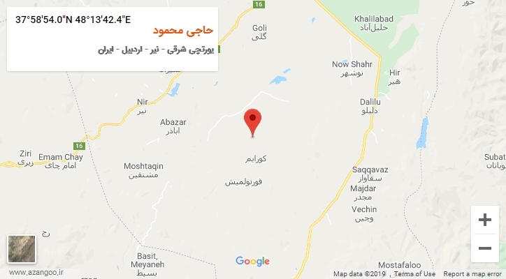 روستای حاجی محمود بر روی نقشه