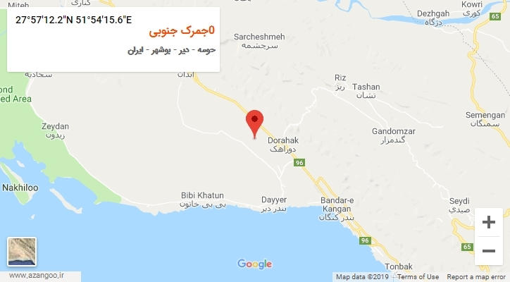 روستای 0جمرک جنوبی بر روی نقشه