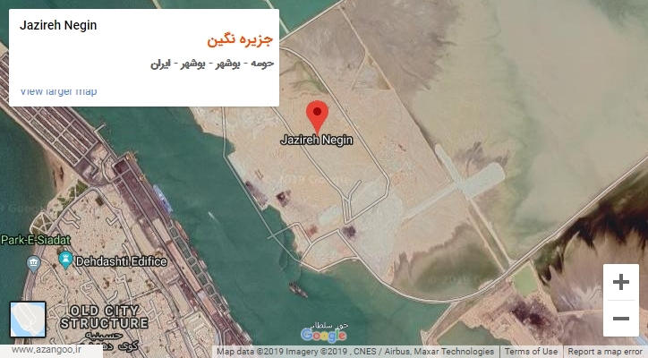 روستای جزیره نگین بر روی نقشه