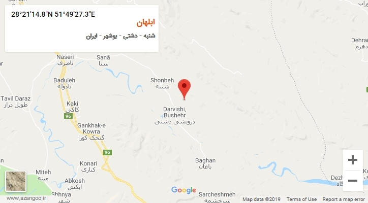 روستای ابلهان بر روی نقشه