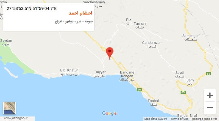 روستای احشام احمد بر روی نقشه