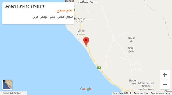 روستای امام حسن بر روی نقشه